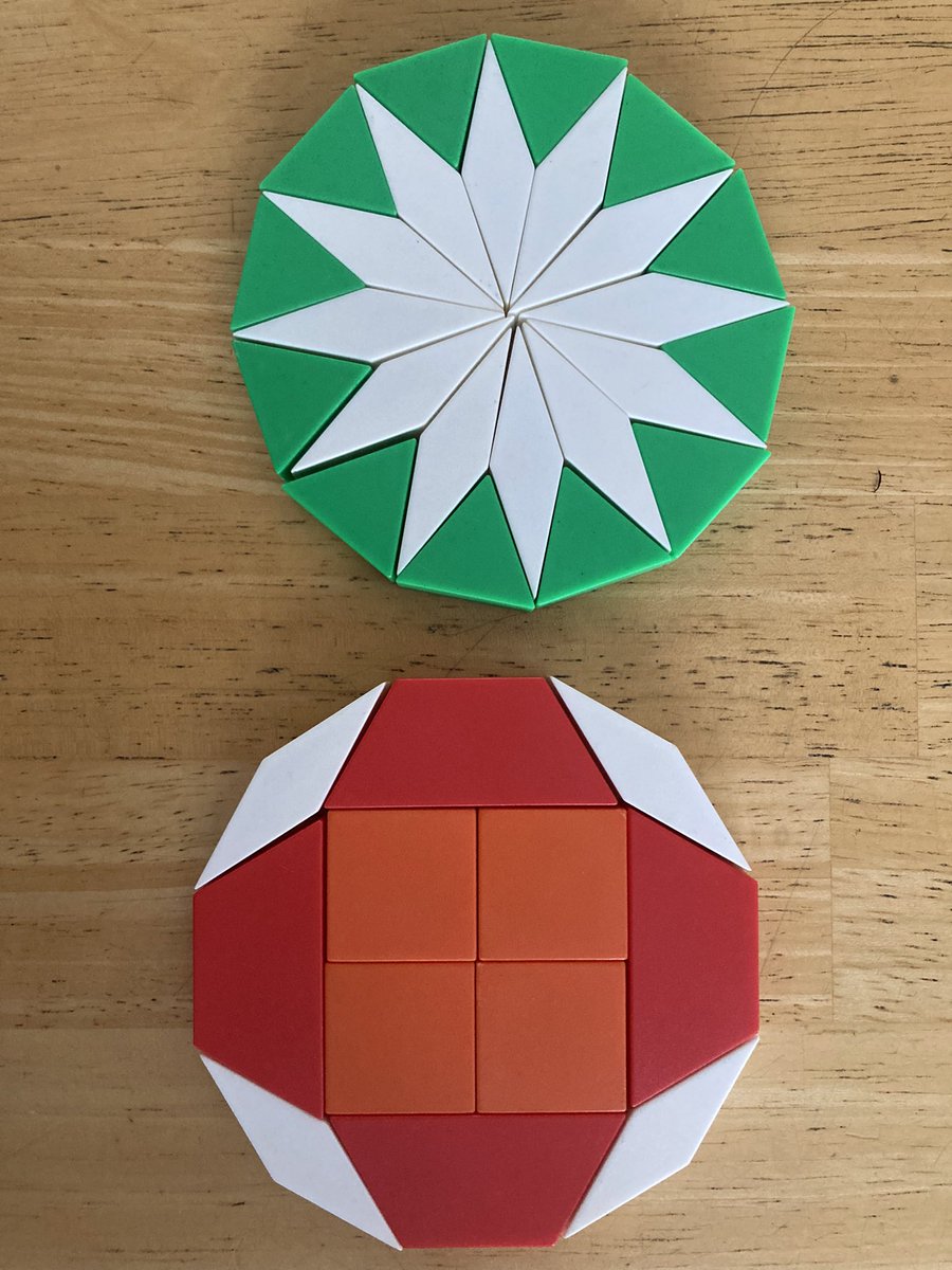 #MathPhoto2023 difficult to get a photo of the #twelve flowers so I pulled out the pattern blocks