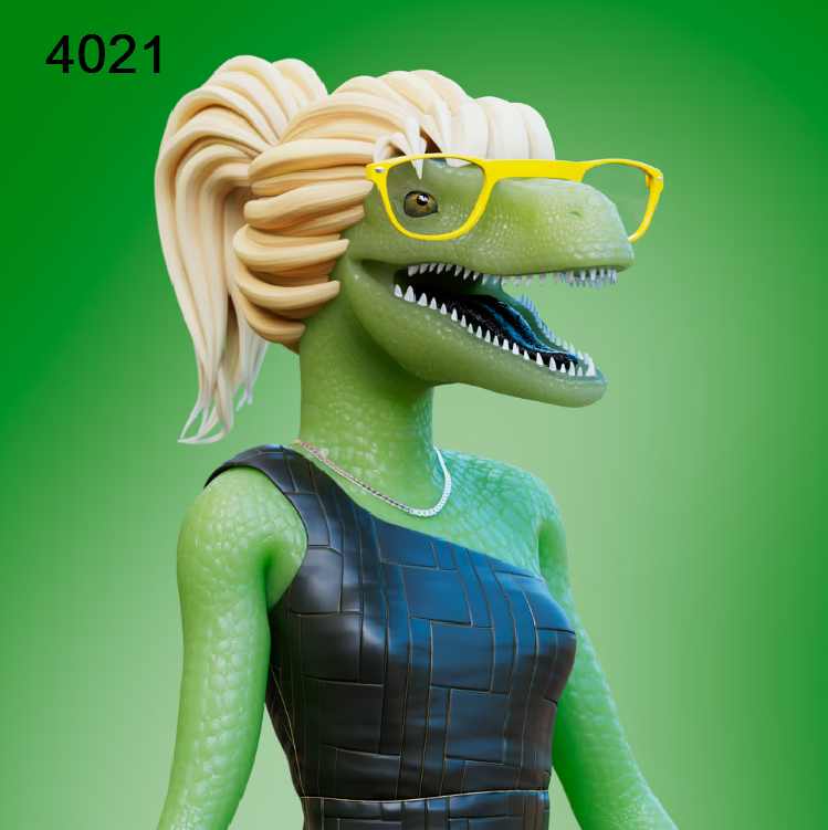 Bernadette in another multiverse....📷 📷 whos your Raptor remind you of...??? #CleverGs #jpunksnft #tribecalledrex #tribalgang its a #rexflex