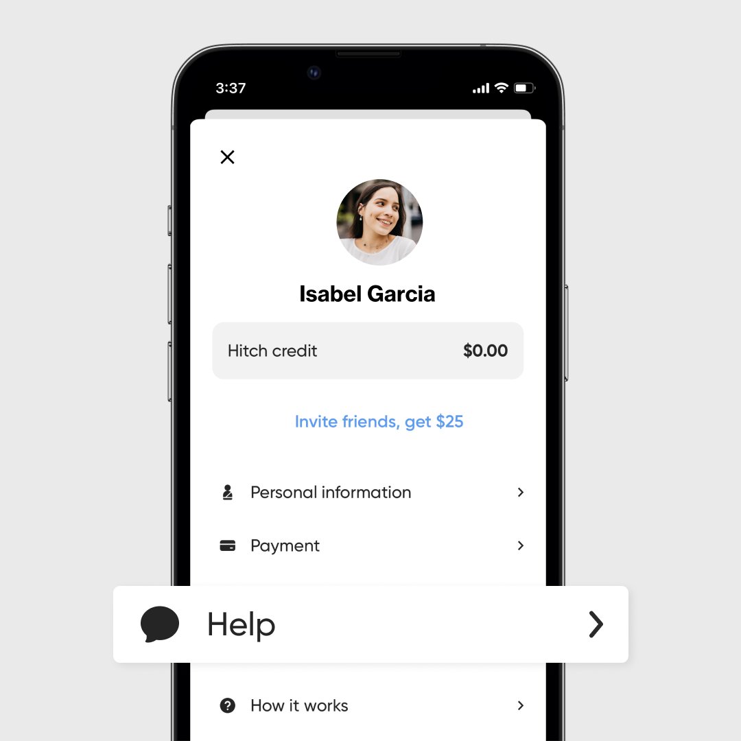 Whenever you have a question we're here to help. If you can't find in the Help Center, reach out to our team in the app.
