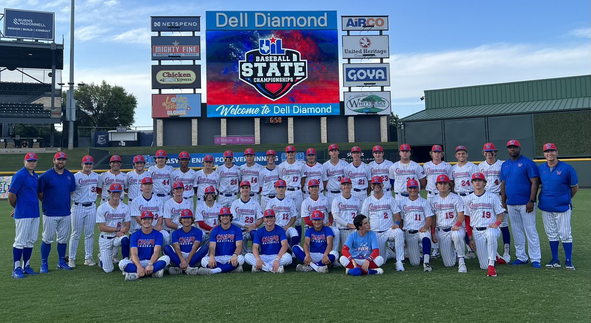 THSBCA's tweet photo. Congratulations to the Coaching Staff and Team From @whschapbaseball  @uiltexas 2023 State Tournament @thsbca  #2023state⚾️ https://t.co/pb6mCKVVCo