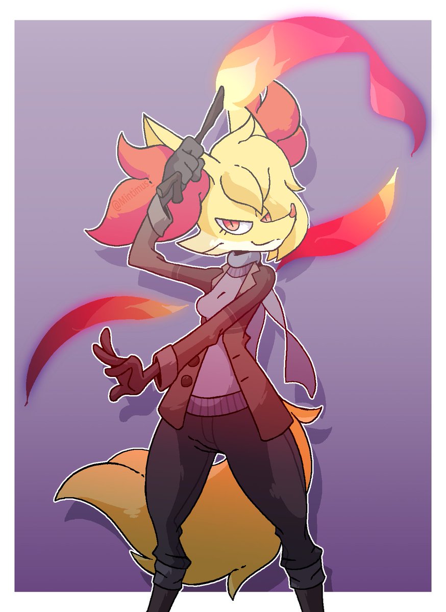 Mintimus_'s tweet image. [ Delphox ] #Pokemon -
the coat looks nice, I think :)

man I sure do love the fennekin line, great designs throughout. maybe thats apparent as I draw a lot of braixen. nostalgia contributes, I suppose, as fennekin was my first ever pokemon.

for #DelphoxDay #マフォクシーの日! ^^