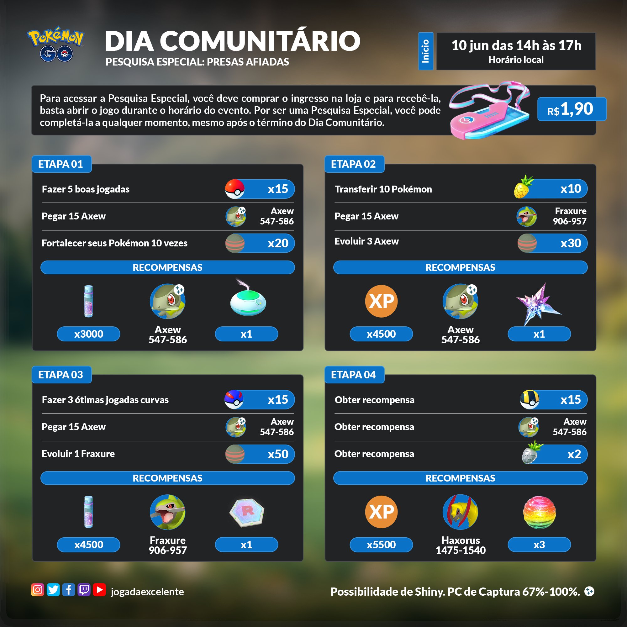 Jogada Excelente on X: Pokémon GO: Confira as últimas etapas da