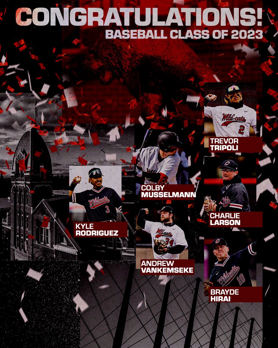 Congratulations to our <a href="/CWUBaseball/">CWU Baseball</a> graduates this weekend! 🎓❤️🖤🎉🥳👏