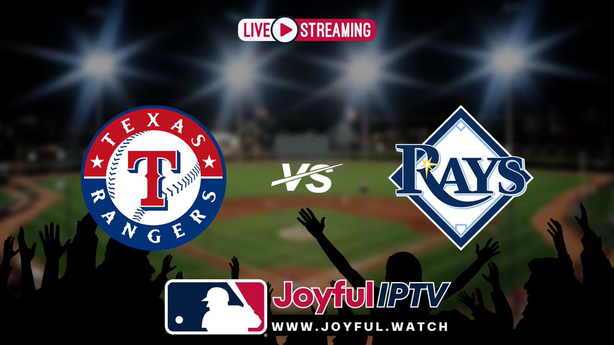 RoSiliunas's tweet image. &quot;Let&apos;s play ball! Watch the Texas Rangers v. Tampa Bay Rays game live now on our streaming service - get ready to catch every pitch!&quot; #MLB #Baseball #ExcitingGame