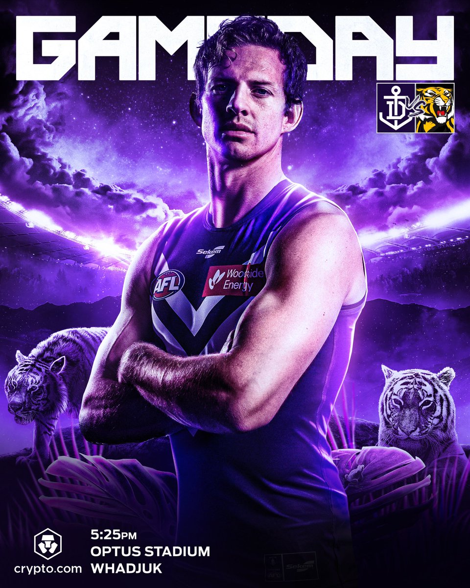 Freo footy returns tonight 💜

Bring on the Tigers.

#foreverfreo