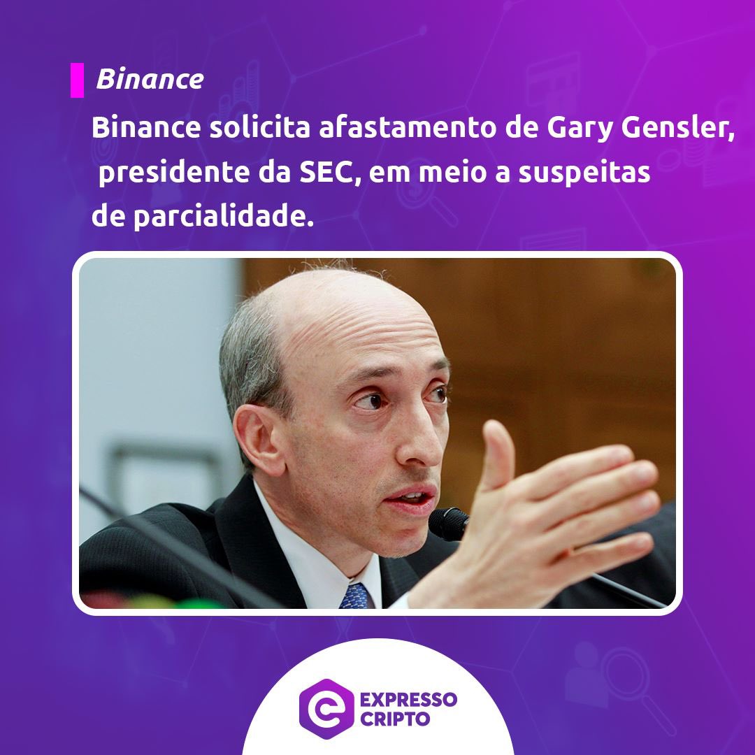 expressocripto's tweet image. #expressocripto #criptomoedas
Advogados da Binance entraram com uma petição adicional solicitando a retirada de Gary Gensler, atual presidente da Comissão de Valores Mobiliários (SEC), do caso em que a SEC moveu uma ação contra a exchange.