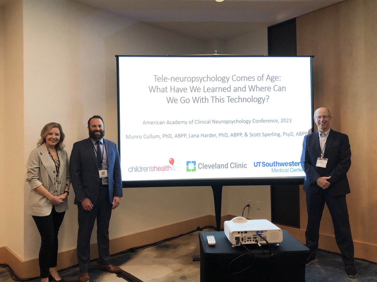 Pleasure presenting with colleagues on teleneuropsychology at the AACN conference today! Great seeing old friends and making new ones at AACN 2023!