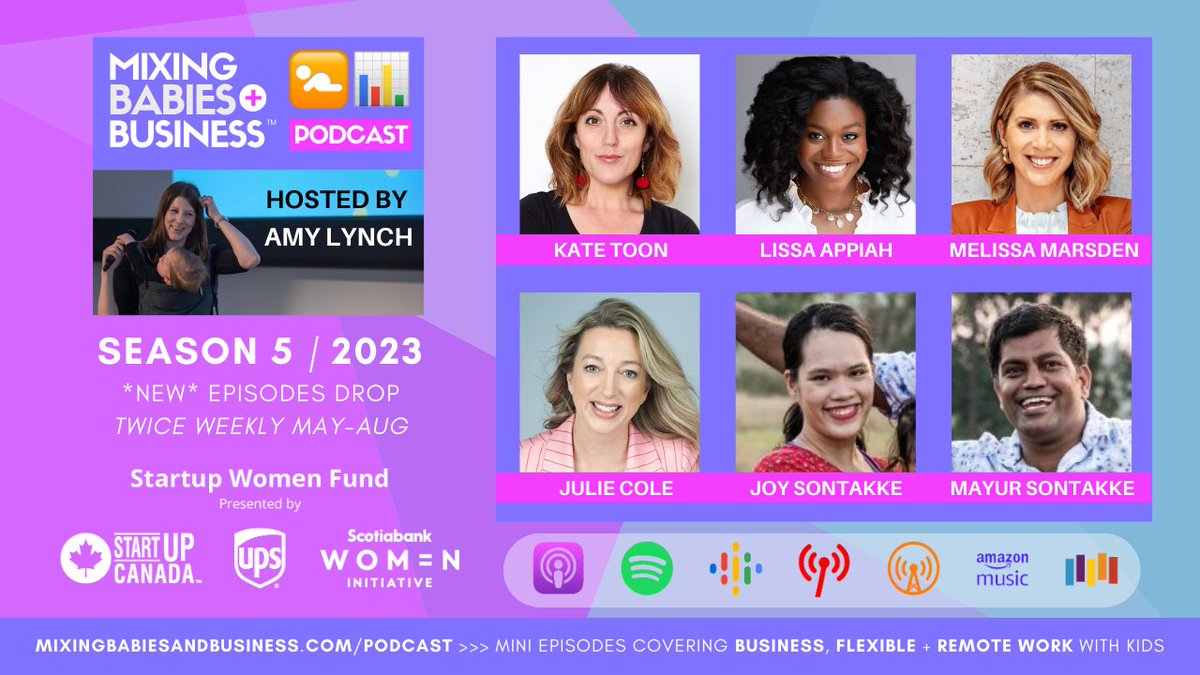 Season 5 of the Mixing Babies And Business™ Podcast is here! 🚼🎤📊
#parenthood #entrepreneurship #flexiblework and #remotework with kids – S5 is sponsored by the Startup Women Fund via @startupcanada <a href="/scotiabank/">Scotiabank</a> and <a href="/UPS_Canada/">UPS Canada</a> 🎉✨