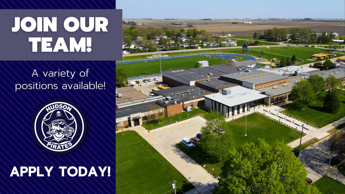 Would you like to make a difference in the lives of students? Work for Hudson Schools!

We’re hiring for a variety of positions. Learn more: hudsonpiratepride.com/189140_2 #HudsonSchools #MeetingOurDestiny