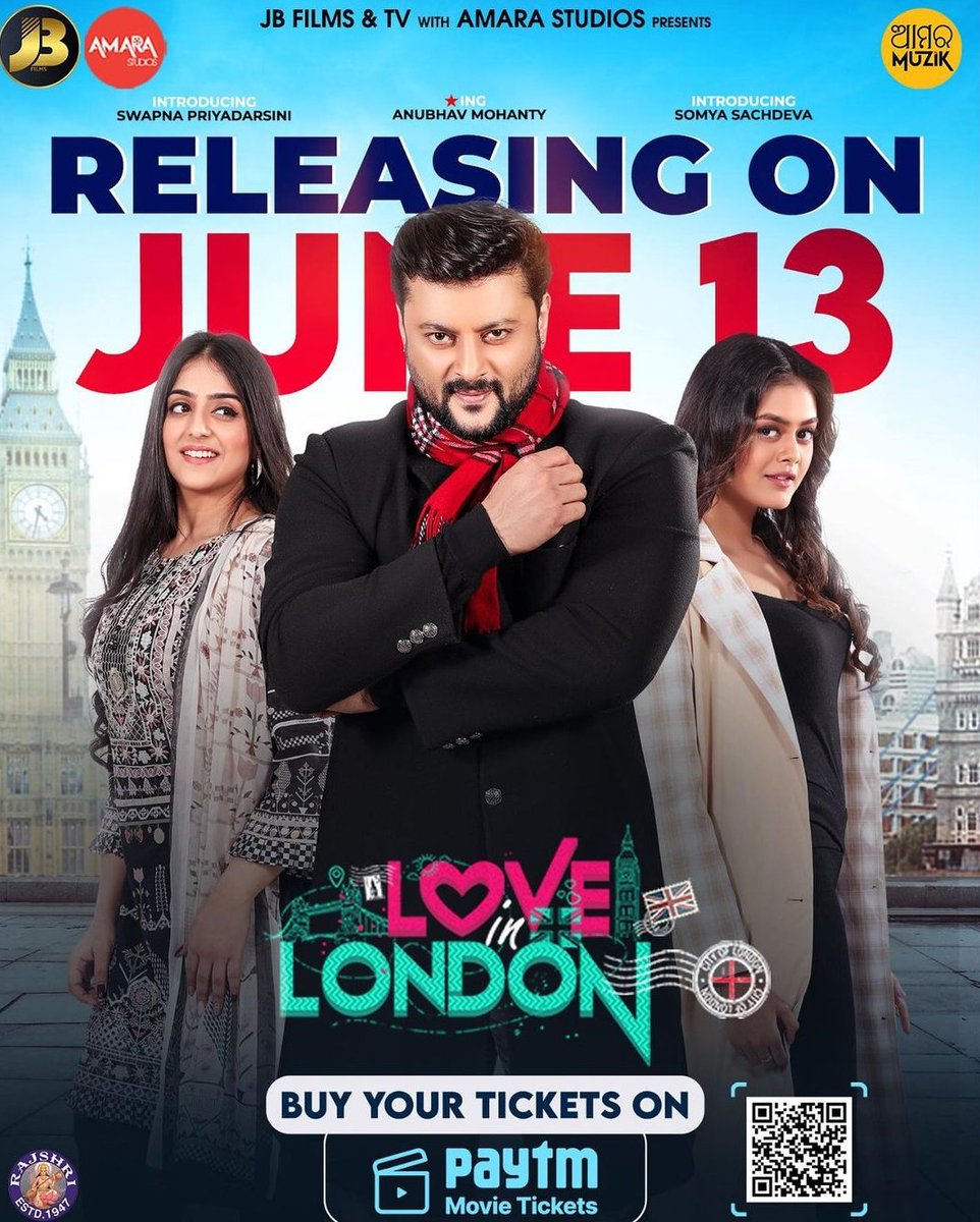 Subhakumar4's tweet photo. Start counting down the days because it's officially the season for #Love
3 DAY TO GO
#LoveInLondon RELEASING ON 13 JUNE 2023 !
.
#AmaraStudios #JBFilms #AnubhavMohanty #SwapnaPriyadarsini #SomyaSachdeva #SurajMohnot #DebendraJagadala #TapasSargharia https://t.co/kWjUo8ASrw