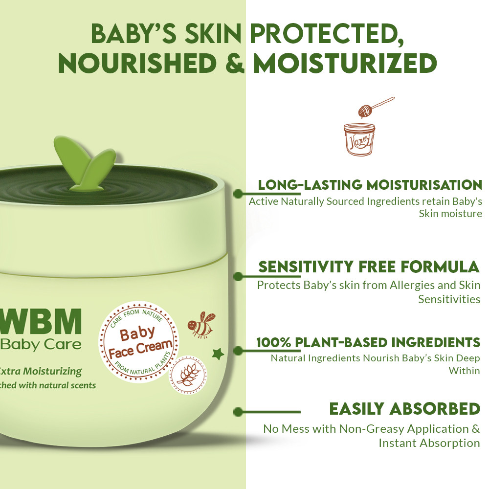 WBMBabyCare's tweet photo. Nourished Your baby skin with WBM Baby Care Baby Face Cream incredible Ultra-Moisturizing Cream! Enriched with essential vitamins A &amp; E and packed with antioxidants, this formula is specially designed to support your little one's delicate skin.

Shop now : https://t.co/OGETH1EjZR https://t.co/6IlnO0uv42