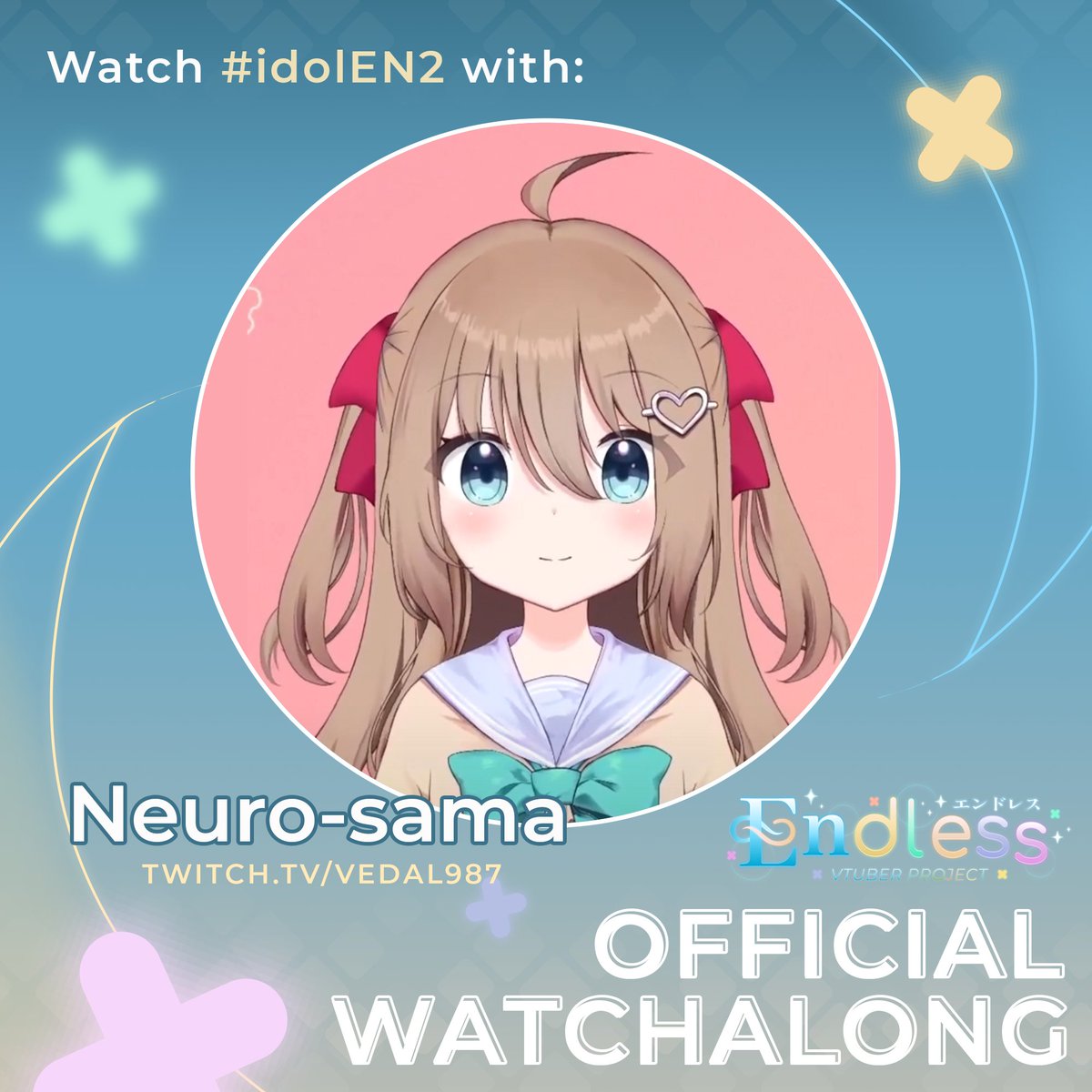 ChromaSHIFT_FTW's tweet image. [📢 Official Watchalong 📢]

Watch the upcoming debut with @NeurosamaAI on the 06.14.2023 starting at 12pm PST.  

#idolEN2