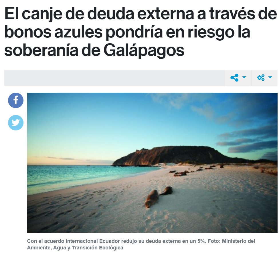 Las dudas de la sociedad civil frente al canje de deuda por conservación de #Galapagos requieren información con la mayor transparencia y rapidez posible por parte de @Ambiente_Ec, @FinanzasEc y @CancilleriaEc.