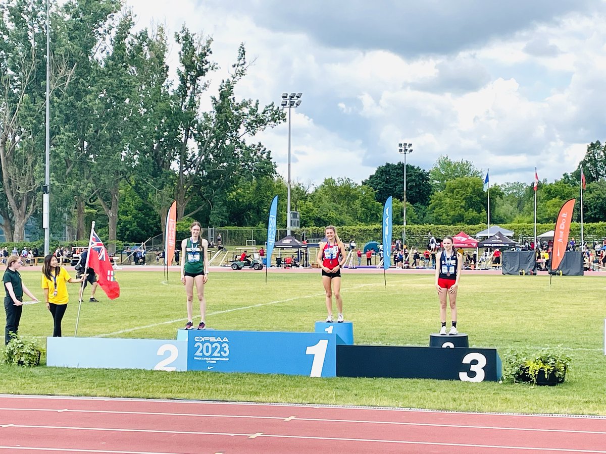 Louise Stonham from <a href="/ArnpriorDHS/">Arnprior DHS</a> wins OFSAA gold in the open girls 2000m steeplechase.