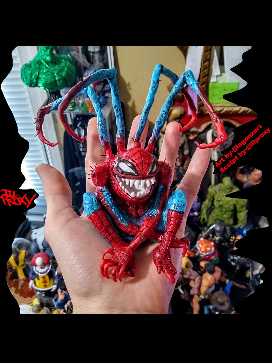 illproxy's tweet image. #FanArtFriday into the lagonzart Spider-Verse !!! 

#SpiderManAcrossTheSpiderVerse #SpiderMan #Sculpting #sculpt #illproxy #HorrorArt #monster #spidey #creature #creaturedesign #ArtistOnTwitter #horror