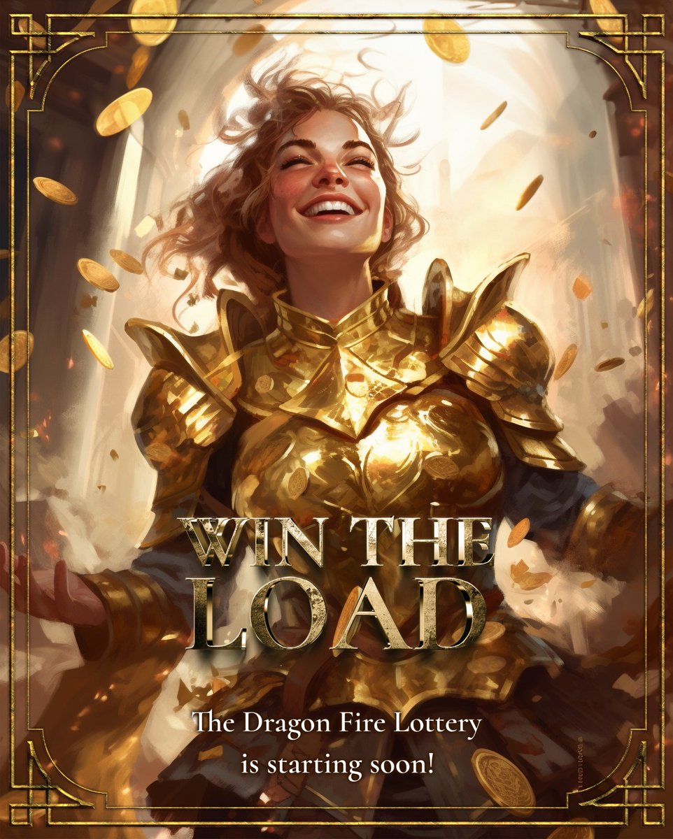DCGgamefi's tweet photo. The Dragon Fire Lottery has started

Win a Master Hero from Distant Lands!

Every entry burns DCAR or DCAU, puts it back into the game economy and adds to the prize pool; the more entries, the greater the prize!  

$2 in DCAR or DCAU per entry 
https://t.co/Q1dTSQXQCe