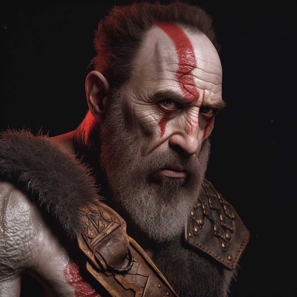 To honour Nicolas Cage's first video game appearance here's #NicolasCage as Kratos!