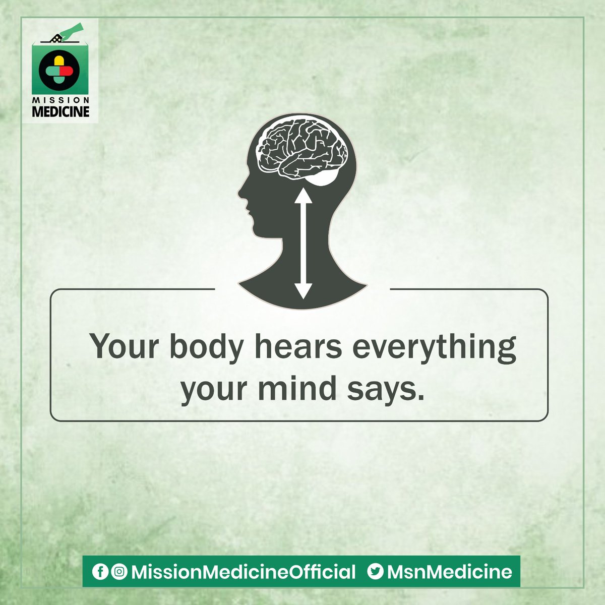 Your body hears everything your mind says.
#MissionMedicine
#HealthyNation_HappyNation #ManavUtthanSewaSamiti
#ManavDharam