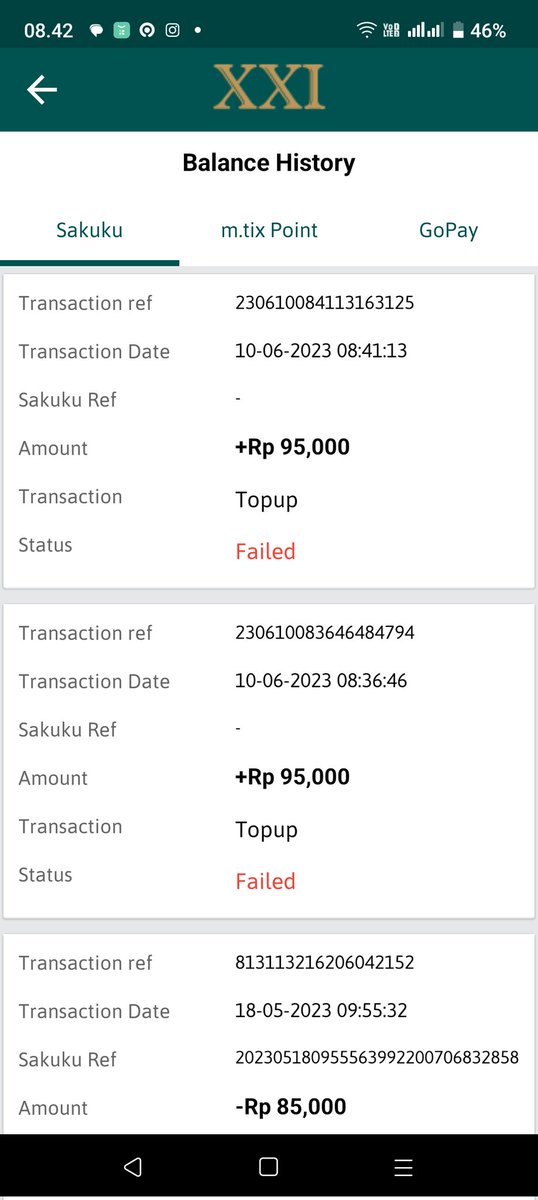 A_pertama's tweet photo. @cinema21 min, mau ini saya topup ke mtix 2x dari status emang failed tapi saldo di mbanking saya kepotong, gimana? https://t.co/mTeJj1uvZY