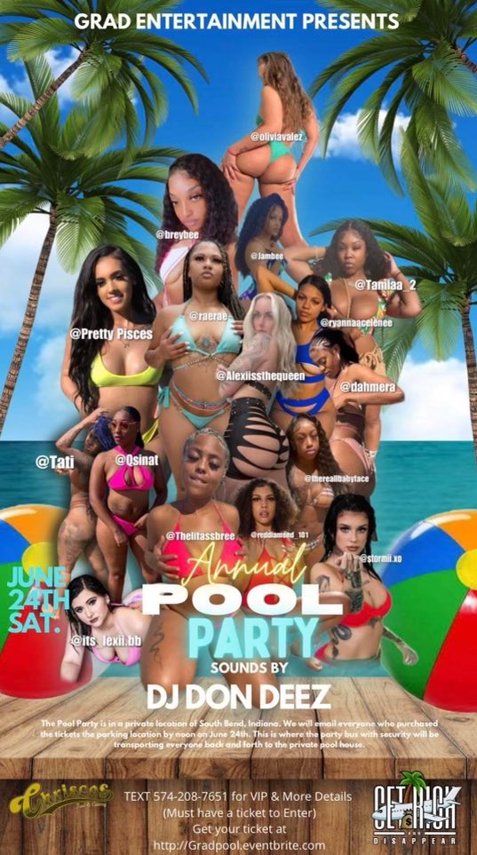 23Girls_Live's tweet photo. Meet @one1diamond18 at the Grad Pool Party‼️ https://t.co/vkQl9PlEXz