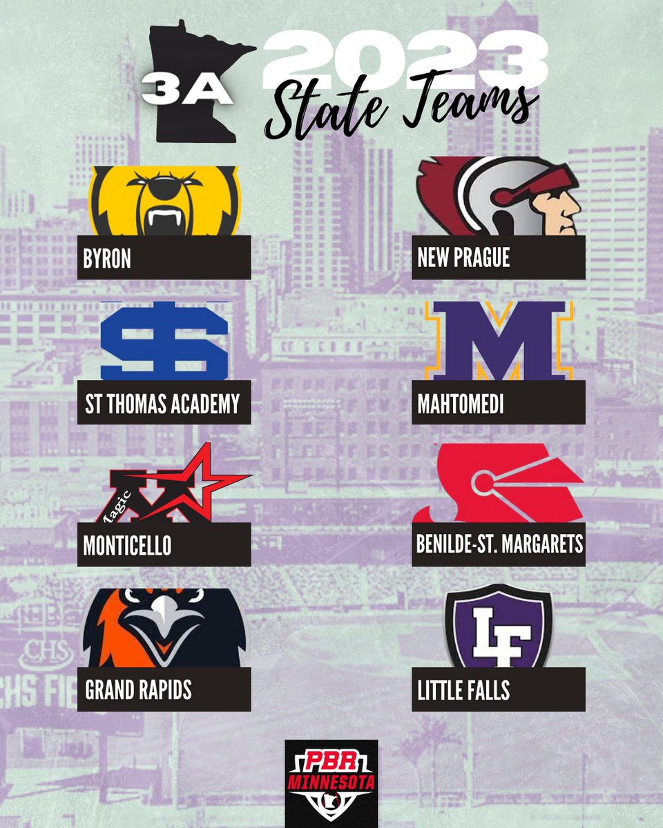 PrepBaseballMN's tweet photo. 𝙎𝙏𝘼𝙏𝙀 𝙏𝙊𝙐𝙍𝙉𝘼𝙈𝙀𝙉𝙏 𝙏𝙀𝘼𝙈𝙎 𝘼𝙍𝙀 🔒'𝘿
𝘊𝘭𝘢𝘴𝘴 3𝘈
@Byron_Base_Ball
@NPTrojanBall
@STABaseballMN
@BaseballMaht
@baseballmonti
@BSMBaseball
@RapidsBaseball
@LF_Flyers https://t.co/BZrR87TgFX