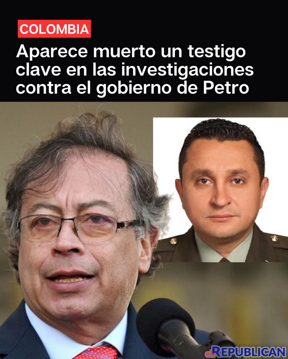 ActualidaMundo's tweet image. 🚨 #URGENTE: Aparece muerto un testigo clave en las investigaciones contra el gobierno de Gustavo Petro.

Se trata del teniente coronel Óscar Dávila, jefe de la Oficina de Seguridad Anticipativa de la casa presidencial. 

Dávila era encargado de la oficina donde se sometió a una