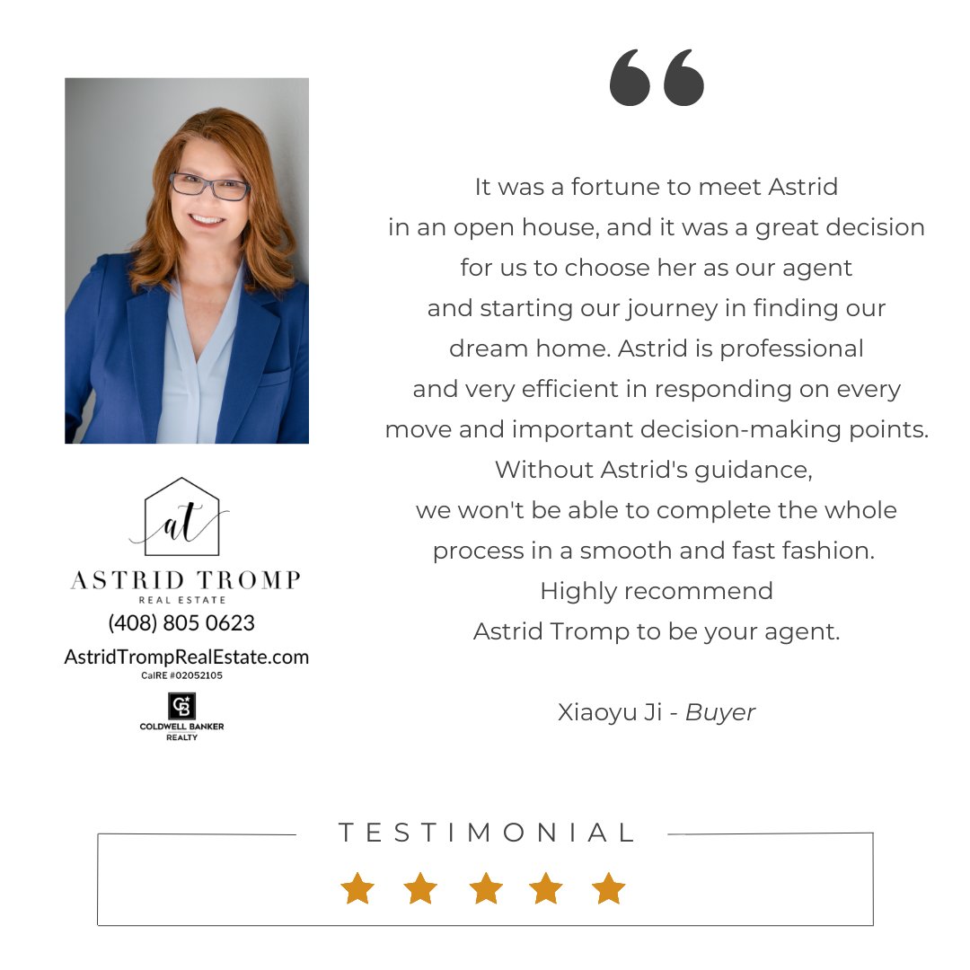 Providing an exceptional customer experience at every stage of my client's journey is what I'm all about!
#fivestargooglereview #whyrentwhenyoucanbuy #siliconvalleyrealestate #buyahome #sellahome #astridtromprealestate #sanjose #siliconvalley #sanjoserealestate