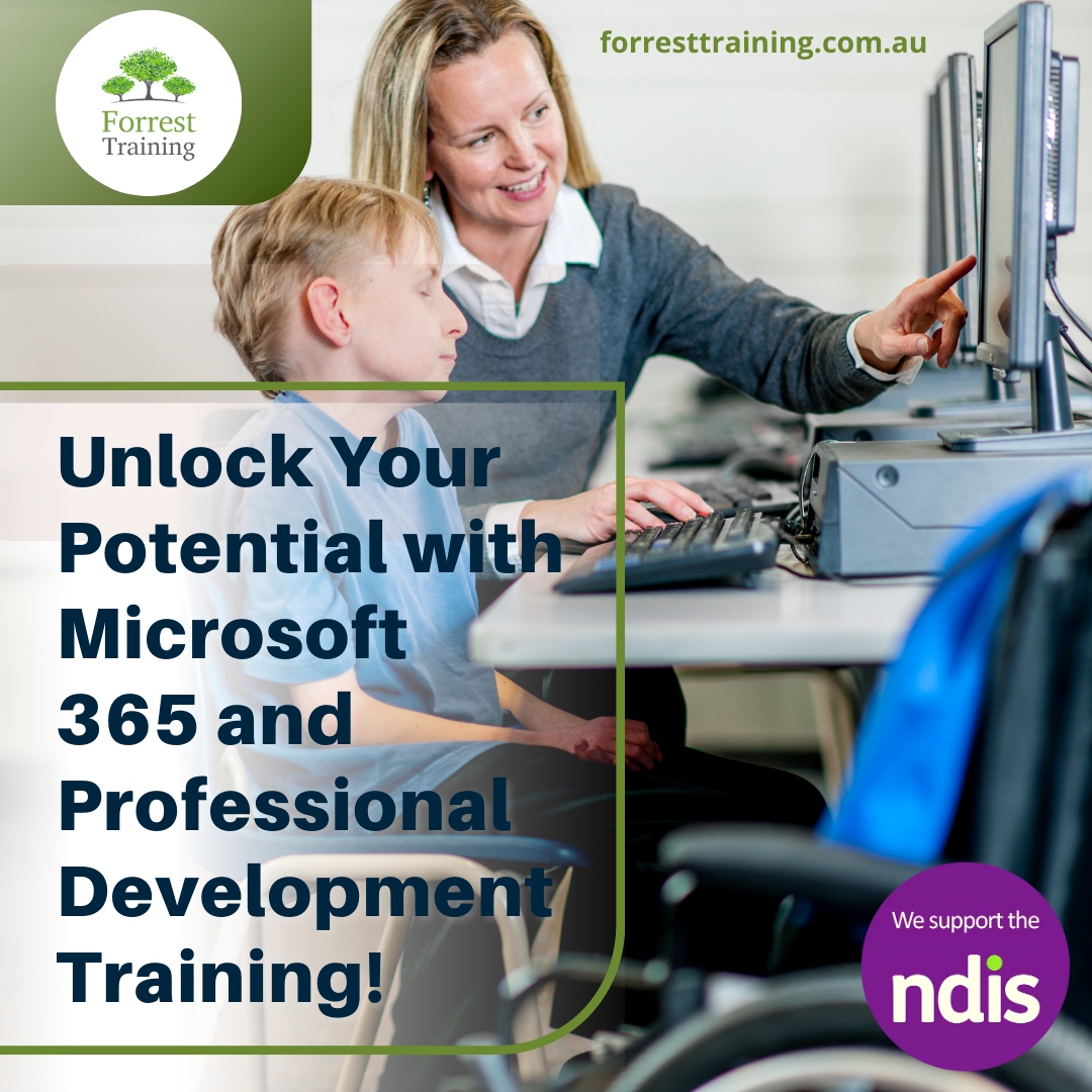 Rogerd681's tweet image. Forrest Training is here to empower people with disabilities through skills development in Microsoft 365 and professional development! 

To learn more, click the link in our bio.

#ForrestTraining #Microsoft365Skills #ProfessionalDevelopment #UnlockYourPotential #Empowerment