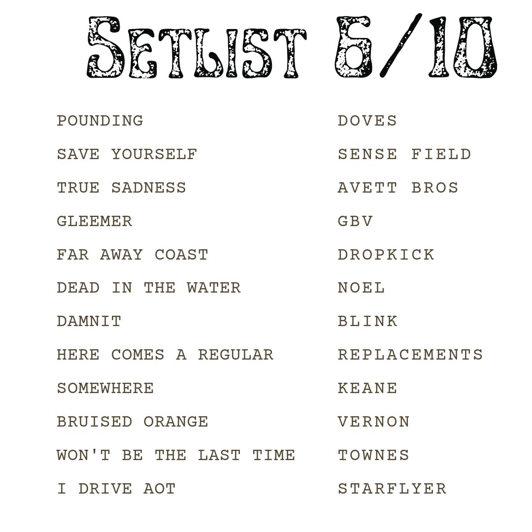 Some of our setlist for the morning: Will be streaming from instagram.com/thejobsband