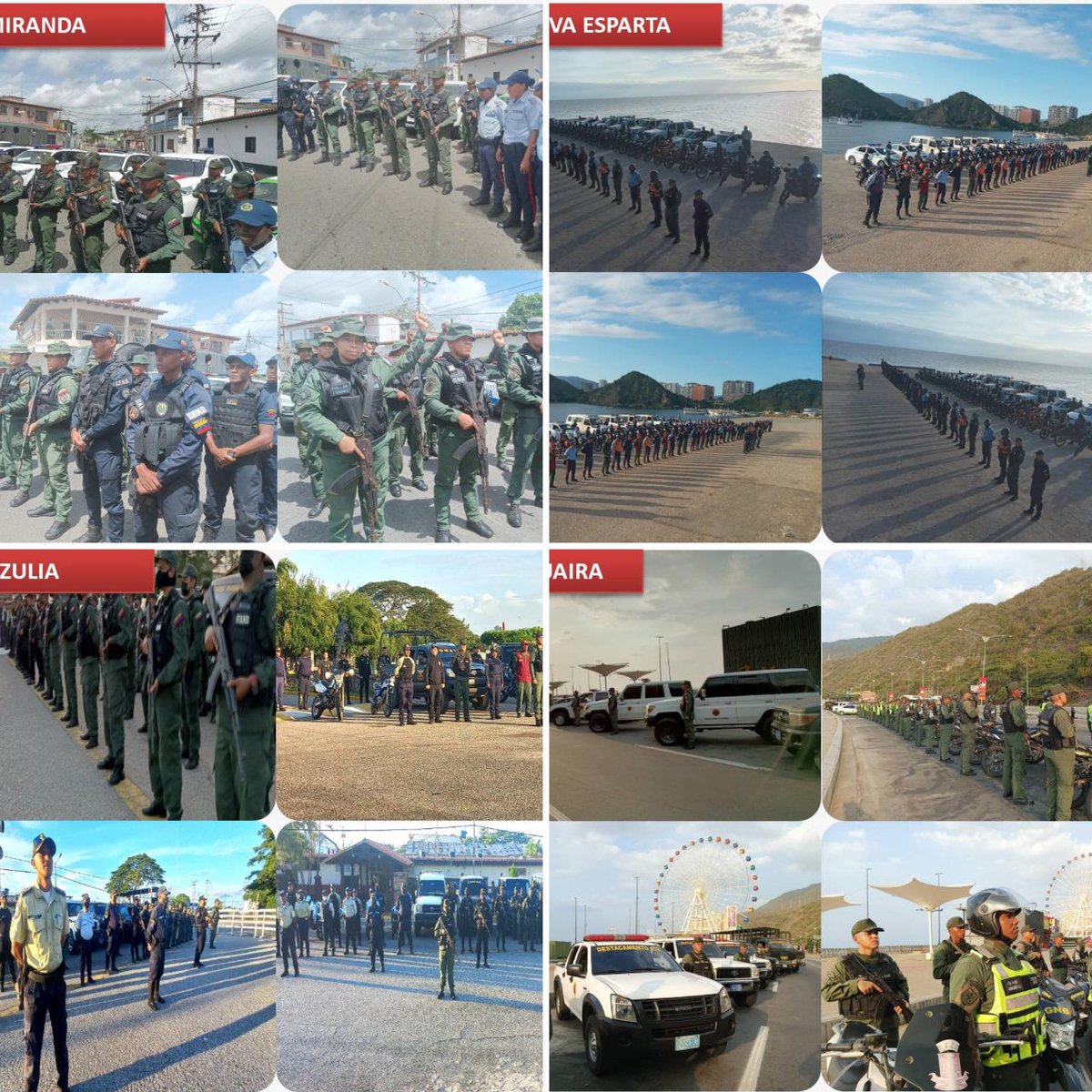 A lo largo y ancho de la República, #FANB junto a los #OSC garantizan la Paz nacional con los despliegues de seguridad ciudadana.

#IntegrarEsVencer