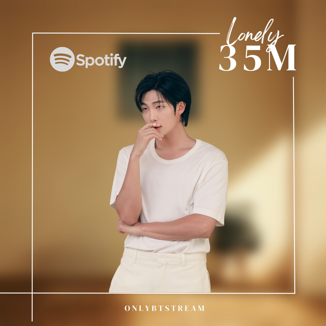 'Lonely' de #RM ha superado 35 millones de streams en Spotify!

🔗open.spotify.com/track/49iPCmLY…
#IndigoByRM #INDIGO #Lonely