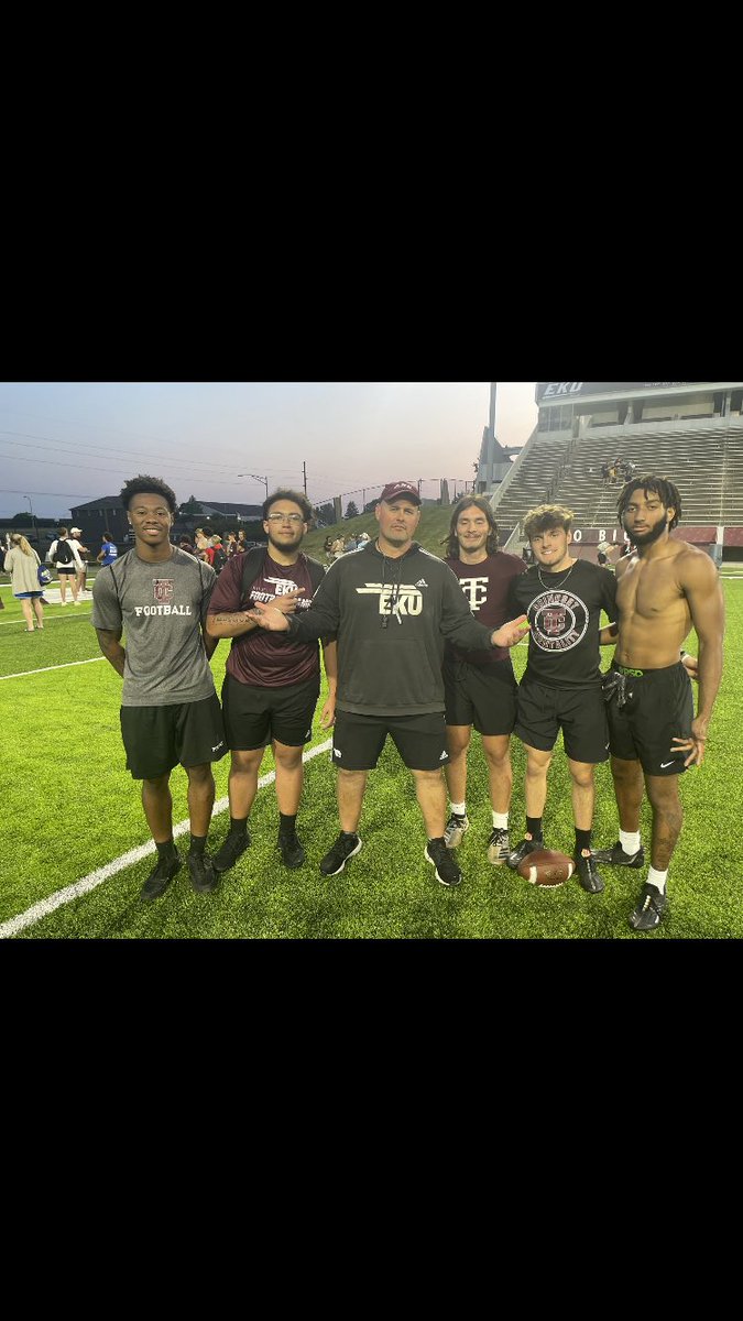 andrewwit_2's tweet photo. Thank you for having me down to camp today @EKUFootball !! No doubt I’ll be back soon! @Erik_Losey @EKUWWells @Maxwe11EKU 
@Jhawks9 https://t.co/G6VWz665ng