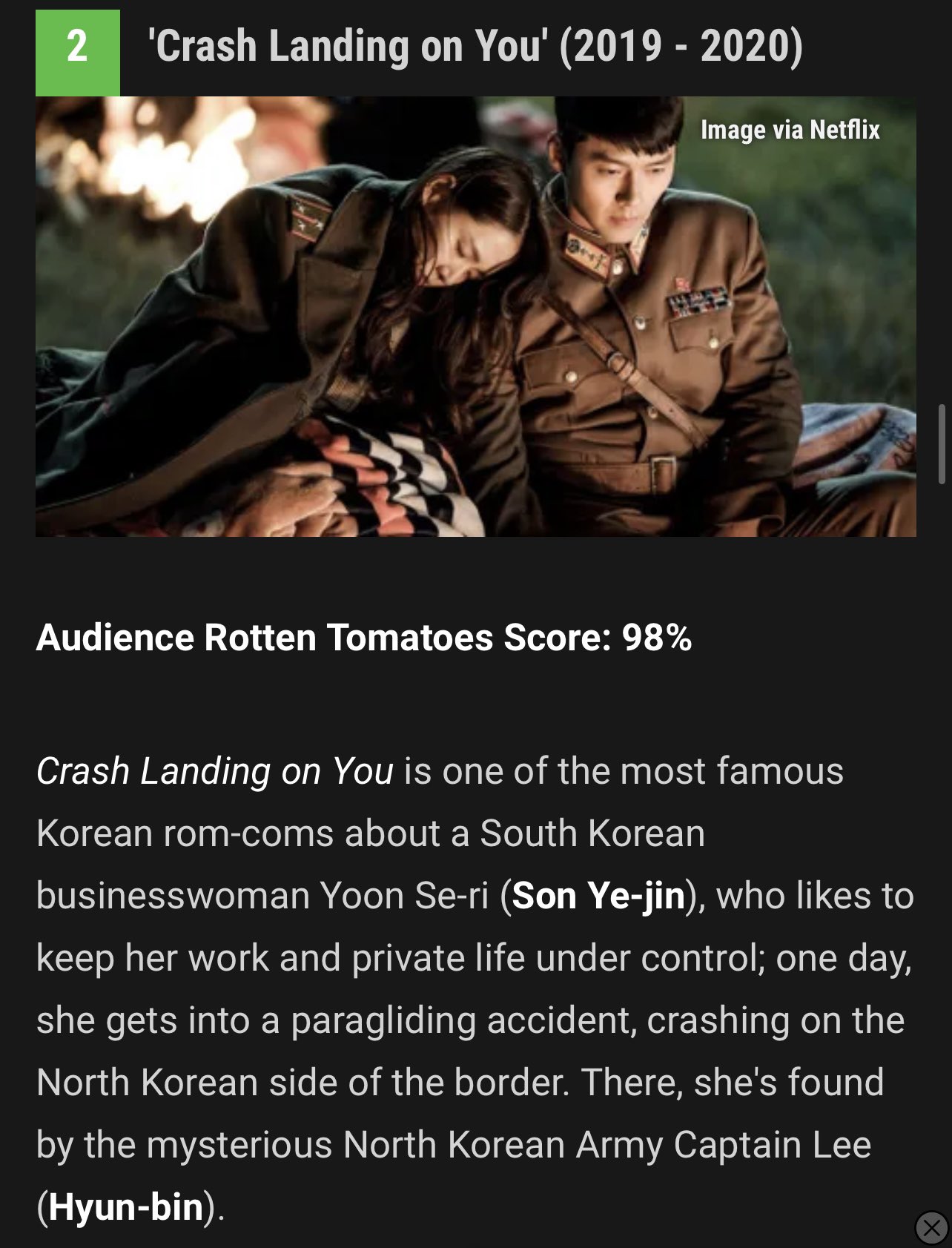 Crash Landing on You - Rotten Tomatoes