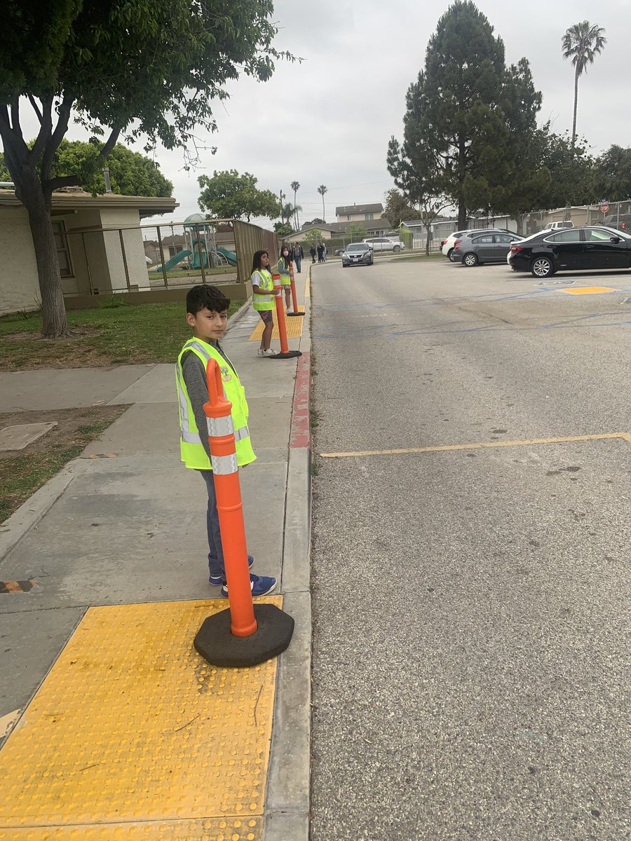My student valets ready to greet students and parents each morning! 😊
