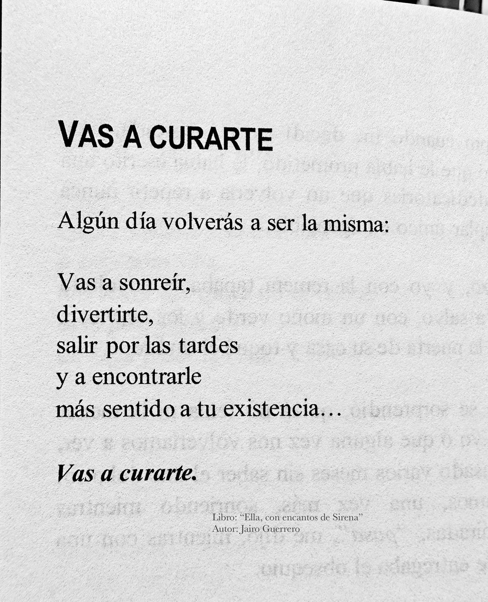 Vas a curarte. ✍🏻