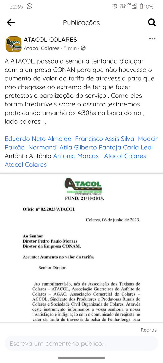 Souza8792's tweet photo. @TvRecordPara  boa noite
Amanha dia 10 vai Ah ver manifestação na atravessia de penha longa colares https://t.co/gmF4t6G5Pz