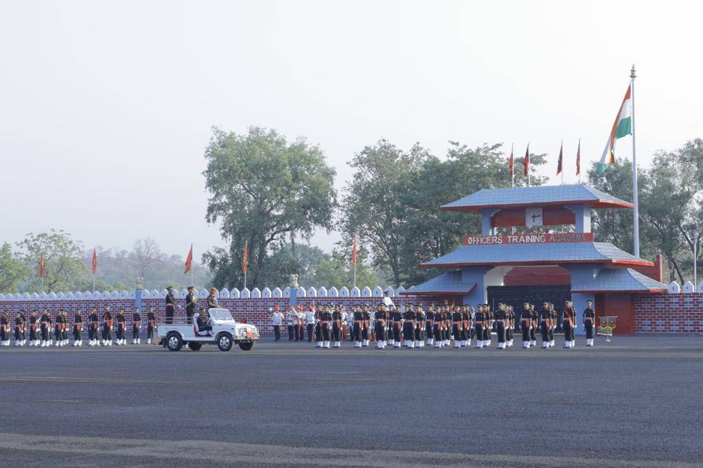 adgpi's tweet photo. Celebrating the historic milestone

82 Gentlemen Cadets including 10 from Friendly Foreign Countries of  #Bhutan, #Myanmar, #SriLanka passed out today from #OTAGaya. The impressive parade was reviewed by Lt Gen AK Singh #ArmyCommander, @IaSouthern. 

#IndianArmy https://t.co/42URM81cIe
