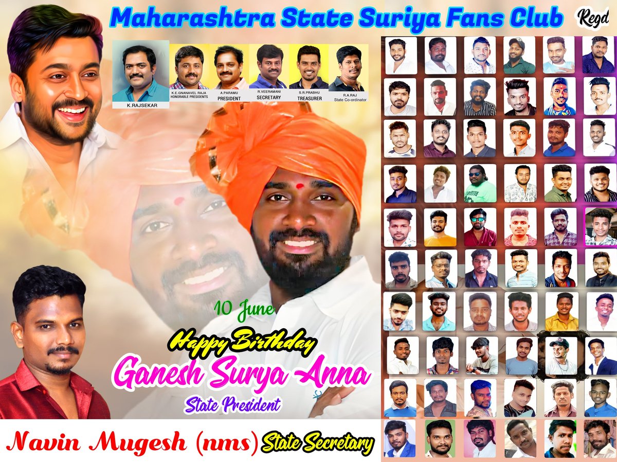 Happy Birthday Ganesh Surya Anna ❤️🎂💐🎉🎊🎁
Maharashtra State Head #Suriya Fans Club 
@Suriya_offl @rajsekarpandian @SuriyaFansClub @SuriyaNorthFC @TvlSFC  @GaneshD42307341 @SuriyaFansTeam 
#Kanguva #VadiVasal