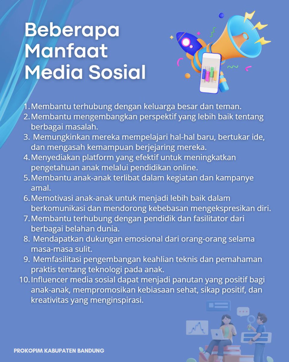 ProkopimKabBdg's tweet photo. Wargi Bandung Bedas...
10 Juni merupakan Hari Media Sosial. Peringatan tersebut sebagai upaya untuk meningkatkan edukasi bermedia sosial dengan bijak.
#harimediasosial #cssxxi #bandungbedas https://t.co/BotktPl3Sd