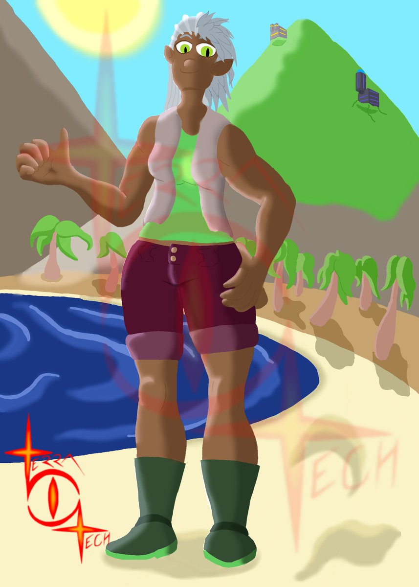 Maiako Summer outfit!! #originalart #originalcharacter #TheHaven #digitalart #Beachart #Summerart #Mountains #Lake