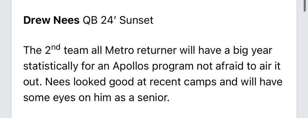 DrewNees's tweet image. Thanks for the write up! @JordanJ_ @PrepRedzoneOR @SunsetFootball @BrandonHuffman