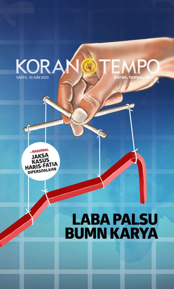 Laba Palsu BUMN Karya

Waskita dan Wijaya Karya ditengarai memanipulasi laporan keuangan demi memoles kinerja. BPKP turun tangan.

Simak edisi terbaru Koran Tempo, hanya di koran.tempo.co 

#korantempodigital #KoranTempo