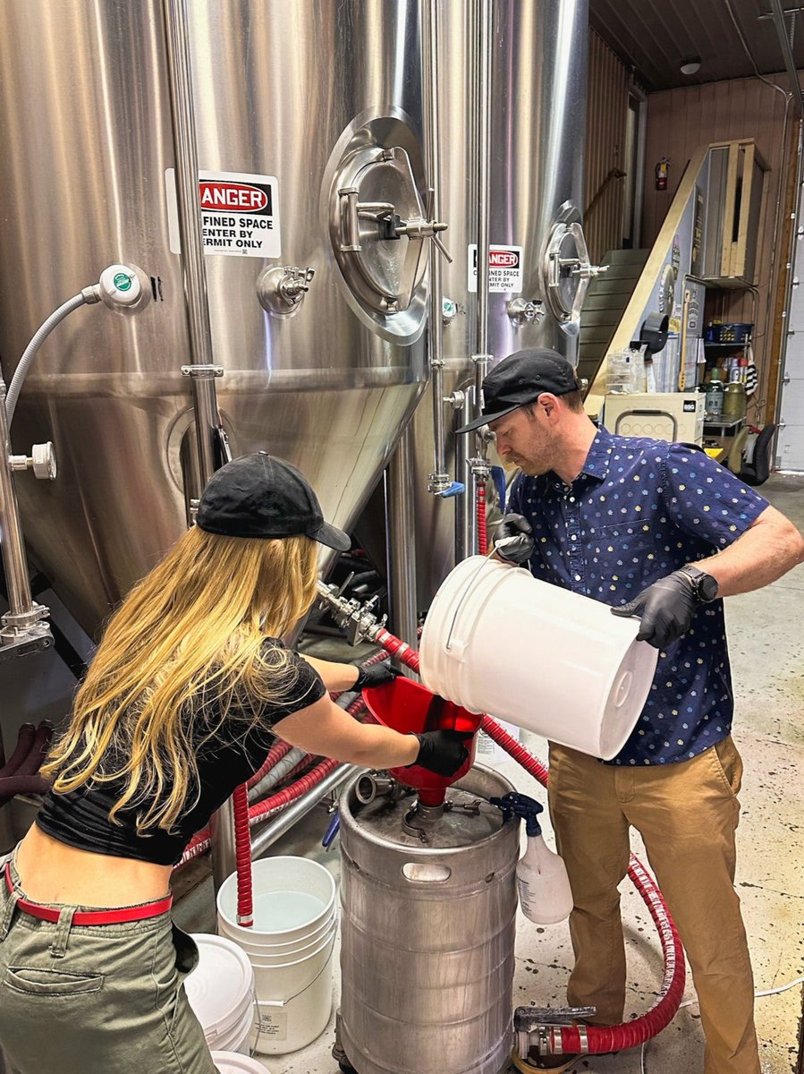 Any guesses on what's being fruited dosed in this photo?! Hint: It's already on tap.