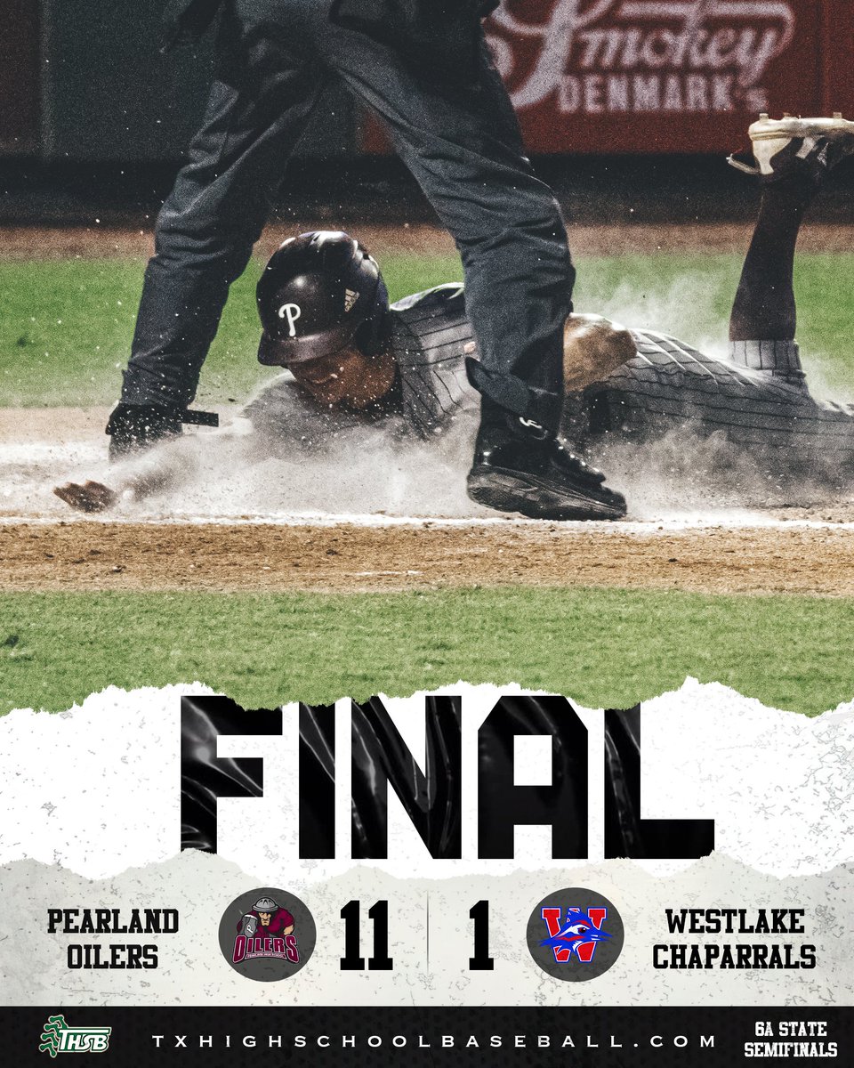 Pearland advances to the 6A state championship!
<a href="/OilerBaseball/">Pearland Baseball</a>