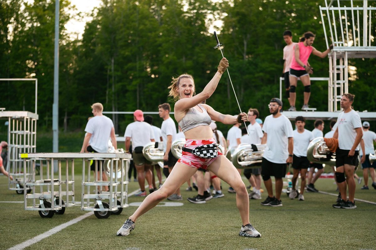 StaggColorGuard's tweet image. Look!  It’s @StaggHighSchool 2021 grad, Avery, living her best life this summer with the @bostoncrusaders Drum &amp;amp; Bugle Corps.