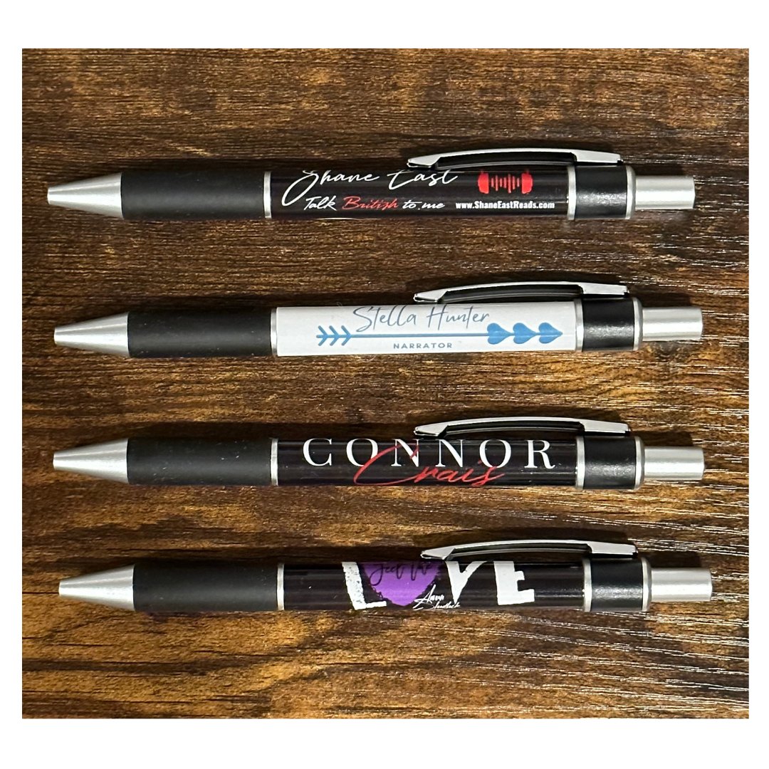 VoiceAddicted2's tweet photo. You can thank @coxie33 for getting these beauties on the website. Now available to order in a pack or individually. Where are my pen fanatics?
#ballpointpens #logopens #narratormotivated
https://t.co/sfHvpJtEnX https://t.co/if8BOY8C2D