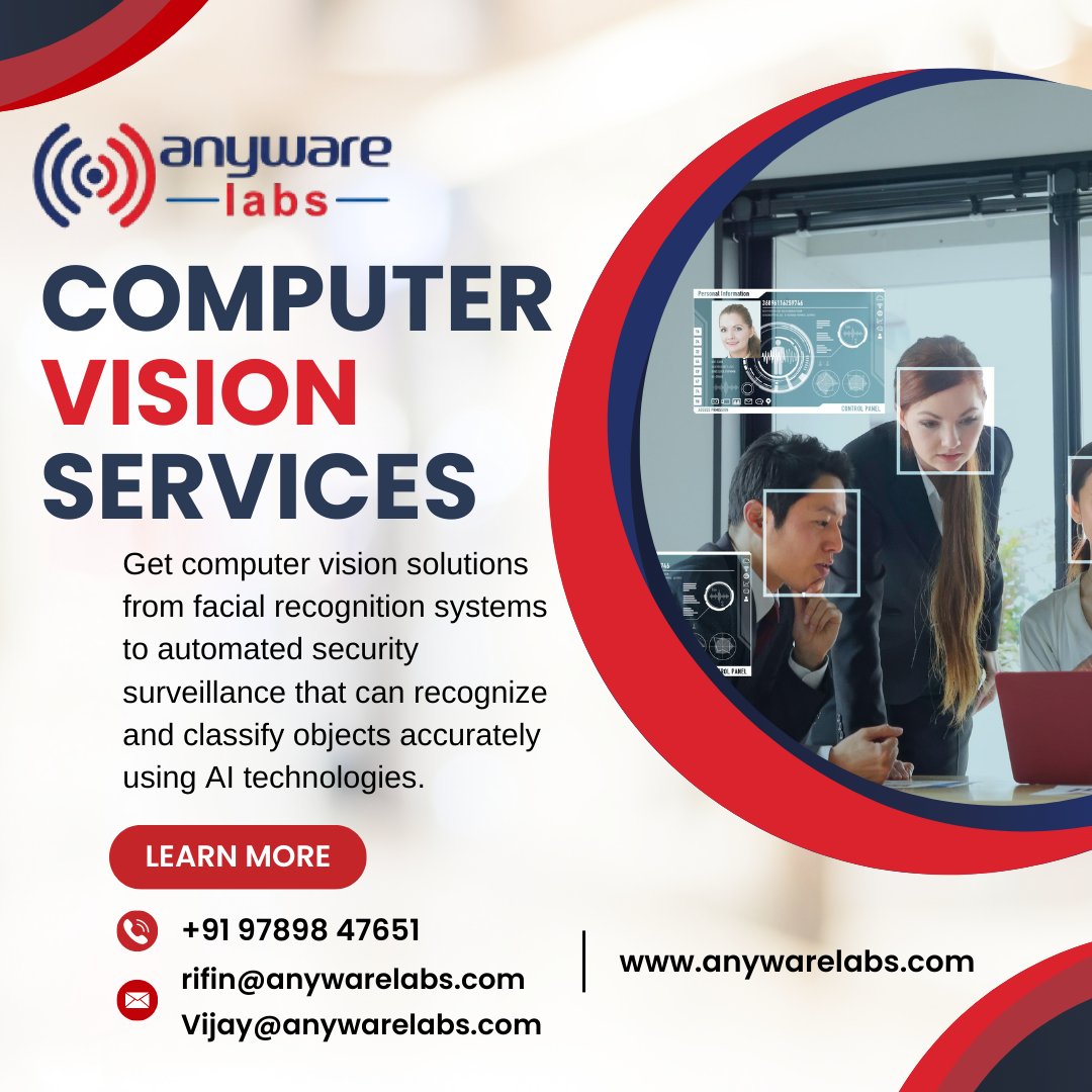 anywarelabsch's tweet image. Visit: anywarelabs.com
Call @ 09789847651
Mail to rifin@anywarelabs.com
vijay@anywarelabs.com   

#anywarelabs #computervision #iot #technology #digitaltransformation #smarthometechnology #tech #ai #internetofthings #automation #innovation