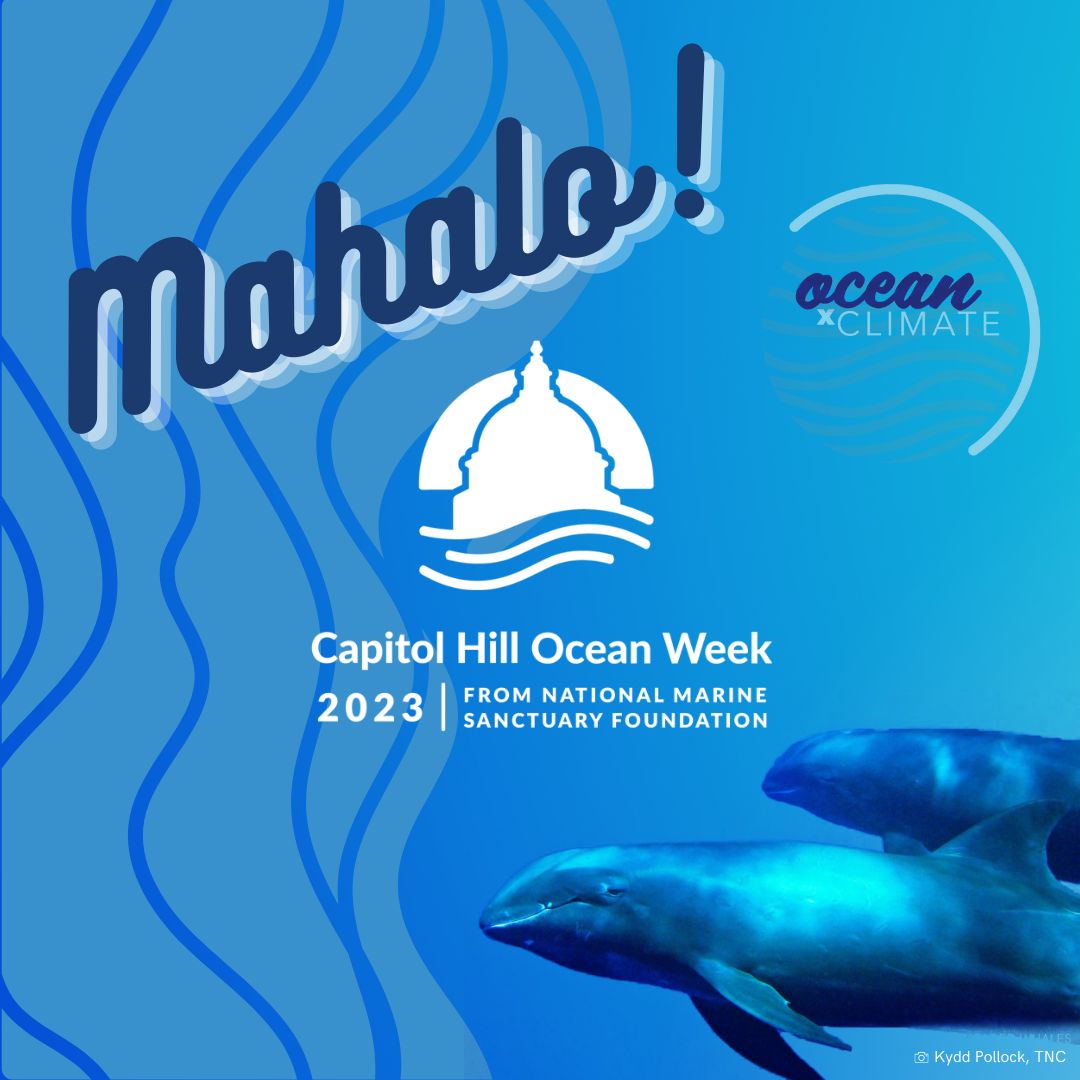 Mahalo to all who participated in the #CapitolHillOceanWeek2023 discussions of #OceanXClimate. #ConservationLeaders #oceanadvocates & #youthinnovators collaborated on systems to improve our resilience against #climatechange through ocean-based solutions. 🙏 @marinesanctuary