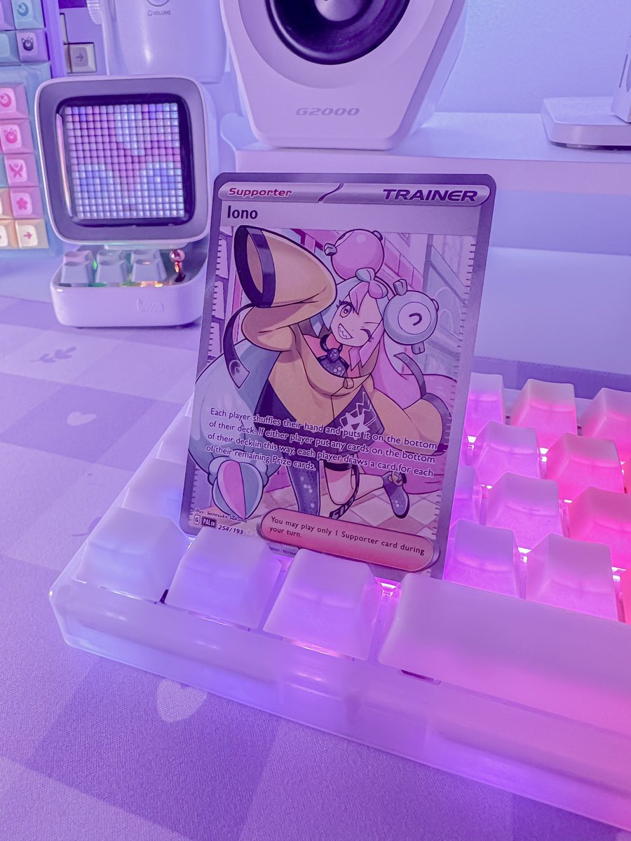 Pulled one of my chase cards from Paldea Evolved!! I can’t get over how cute Iono is!!! 💖 #PokemonTCG #PaldeaEvolved