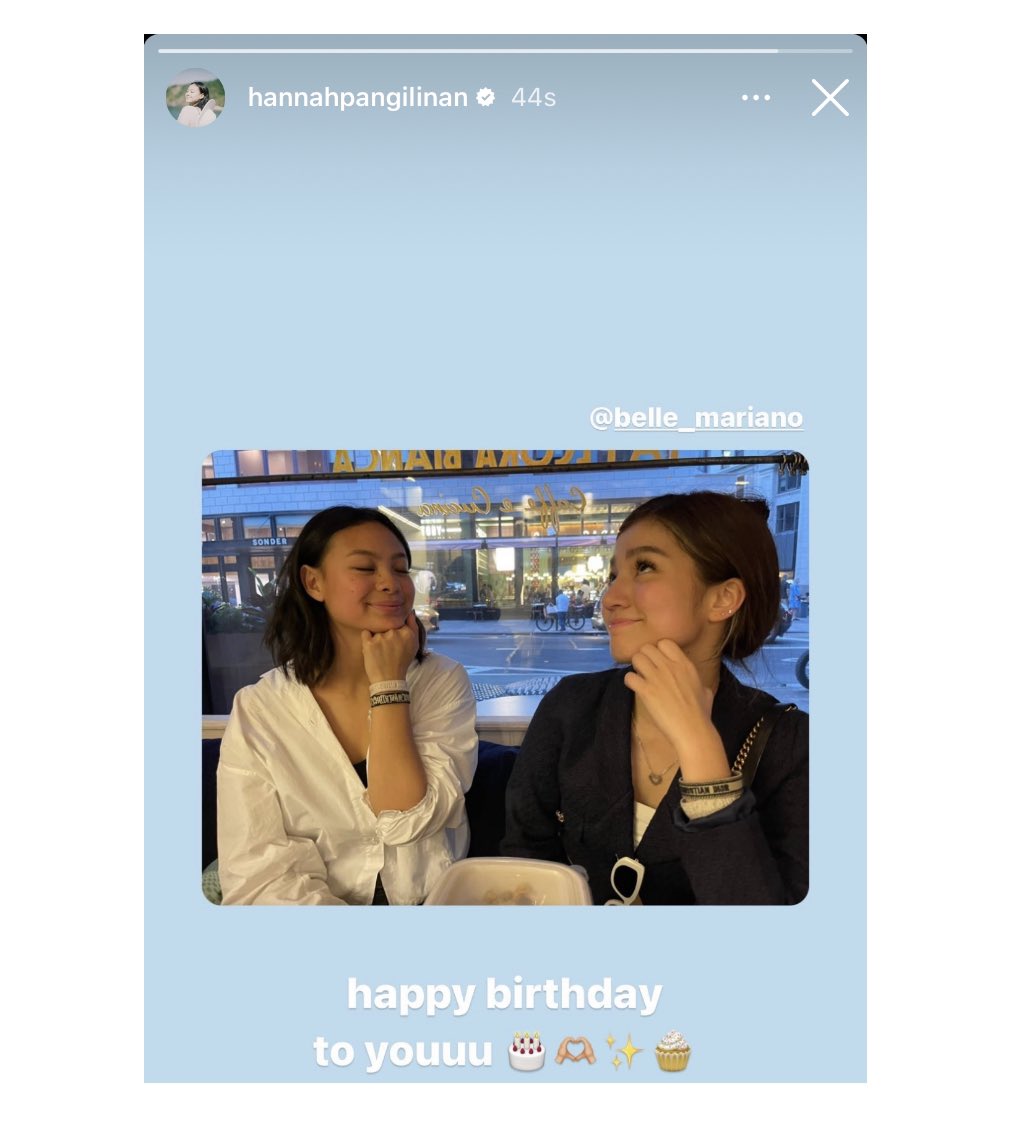 omg!🥺 birthday greetings from hannah!!🥹 look at their matchy matchy dior bracelet😩🤎

BELLE TURNS TWENTY ONE

#21BELLElustrousYears 
#BelleMariano